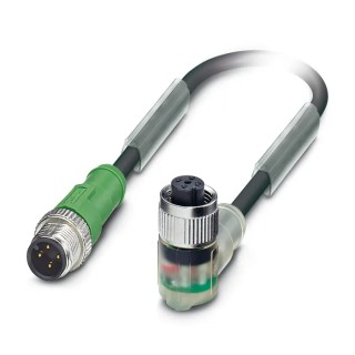 Phoenix Contact Sensor Actuator Cable Male 4 way M12 to Female 4 way M12, 3 m, Polyurethane Jacket, IP65/IP67/IP68 1668548
