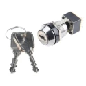 Lorlin Key Switch DPDT 4A 1-Way Flat Key Zinc Alloy Housing Round Bezel MSL8613A