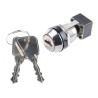 Lorlin Key Switch DPDT 4A 1-Way Flat Key Zinc Alloy Housing Round Bezel MSL8613A