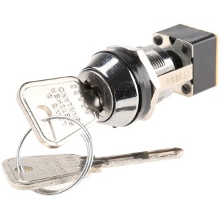 Lorlin Key Switch DPDT 4A 250V AC 2-Way Flat-Key Round Bezel MSL8606B