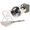 Lorlin Key Switch DPDT 4A 250V AC 2-Way Flat-Key Round Bezel MSL8606B