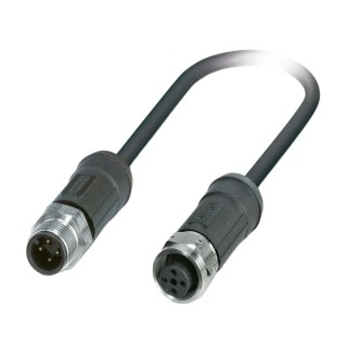 Phoenix Contact Sensor Actuator Cable Male 4 Way M12 to Female 4 Way M12, Polyurethane Jacket 2m 250V 1454105