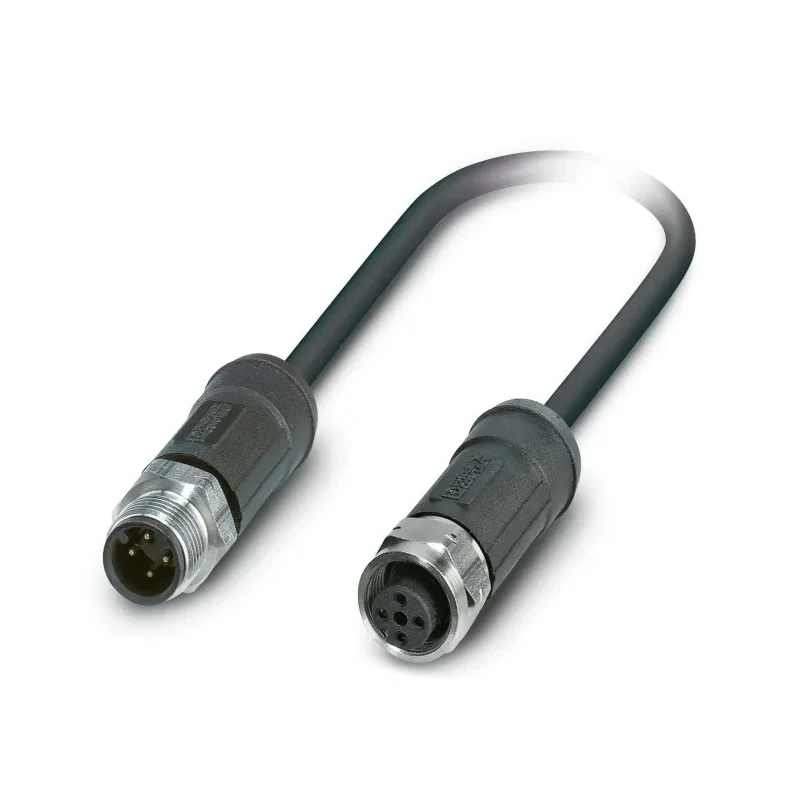 Phoenix Contact Sensor Actuator Cable Male 4 Way M12 to Female 4 Way M12, Polyurethane Jacket 2m 250V 1454105