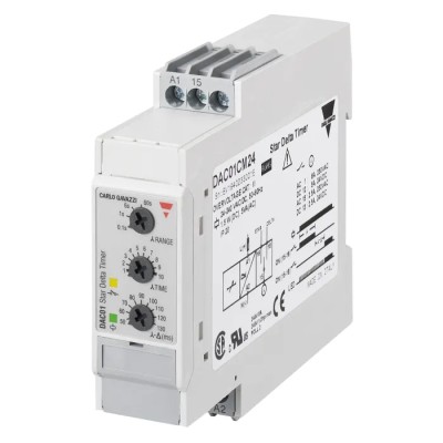 Carlo Gavazzi DAC Series Timer Relay 1-Contact 240 V dc 400V ac 0.1 to 600 s 2-Function SPDT DAC01CM24