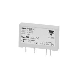 Carlo Gavazzi RP1 Series Solid State Relay, 5 A Load, PCB Mount, 530 V AC Load, 32V DC Control RP1A48D5