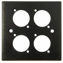 RS PRO 1 Gang Plastic Wall Faceplate Black Brushed Aluminium Finish 187-3813
