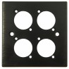 RS PRO 1 Gang Plastic Wall Faceplate Black Brushed Aluminium Finish 187-3813