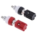 RS PRO Red and Black 15A Binding Post with Gold Plated Contact, 48V, 7.2mm Hole Diameter 187-3803