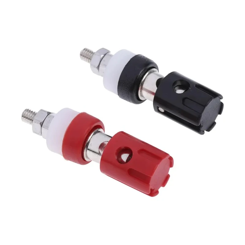 RS PRO Red and Black 15A Binding Post with Gold Plated Contact, 48V, 7.2mm Hole Diameter 187-3803