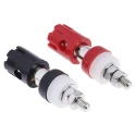 RS PRO Red and Black 15A Binding Post with Gold Plated Contact, 48V, 7.2mm Hole Diameter 187-3803