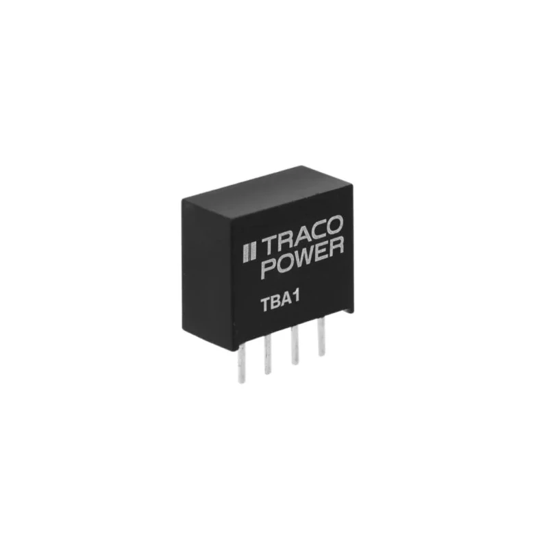 TRACOPOWER 1 Watt DC/DC Converter, 12 V Output, 80 mA, 13.2 V Max Input, 10.8 V Min Input, SIP-4, PCB Mount, 85 TBA 1-1212