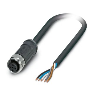 Phoenix Contact Sensor Actuator Cable Female 5 Way M12 to 5 Way Unterminated, 10 m, 60V, PEX Jacket, SAC-5P 1407260