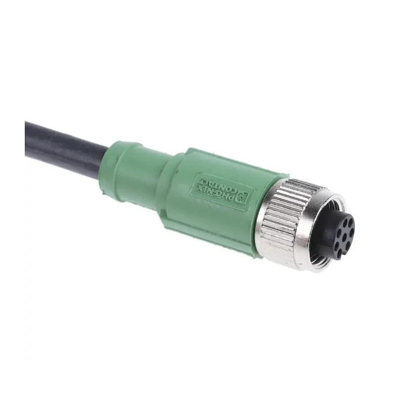 Phoenix Contact Female 8 way Straight to Unterminated Sensor Actuator Cable 10m 30V AC/DC Polyurethane PUR Jacket 1522891