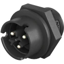 Wieland 3 Series Panel Mount Male Lighting Connector, 2-Pole, 8A, 2-Way, Screw Termination, IP69 IP68 IP66 RST 41.022.4041.4