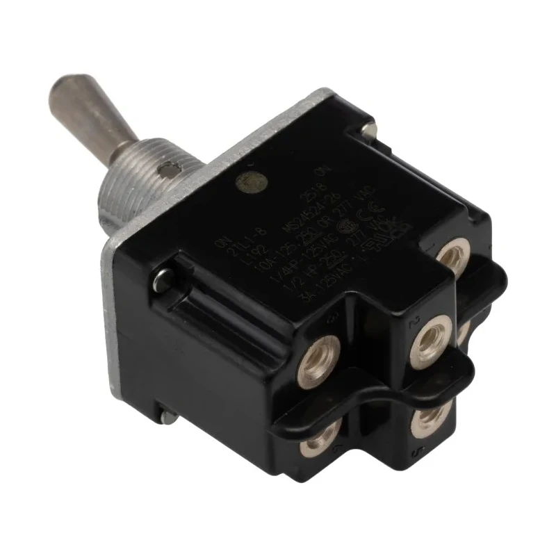 Honeywell Technologies Toggle Switch Bushing Mount On-Momentary On DPDT Screw Terminal 277 V ac 2TL1-8