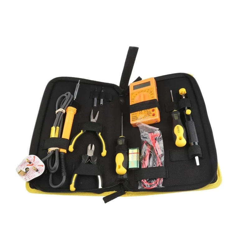Antex Electronics 18W Electric Soldering Iron Kit with Desoldering Pump, Flat Blade Screwdriver, Mini Pliers KF8JSZA