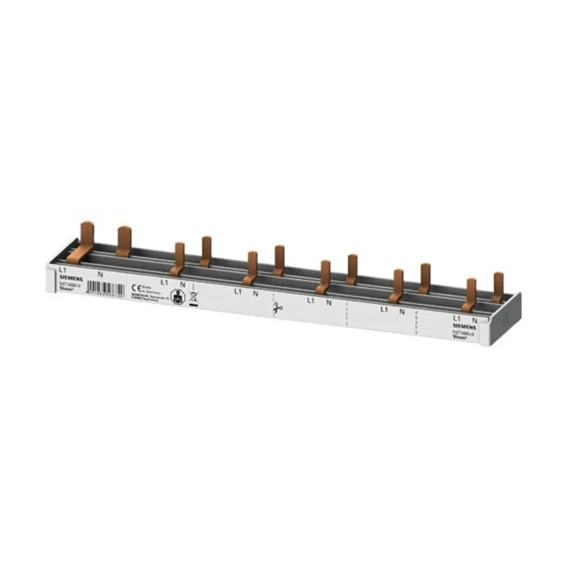 Siemens Copper SENTRON 1 Phase Busbar, Rated 230 V, 63A Current, 35.2 mm Pitch, 6 Modules 5ST3685-0