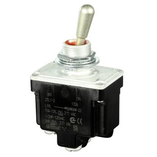 Honeywell Technologies Toggle Switch Bushing Mount On-Off DPST Screw Terminal 277 V AC 2TL1-6