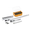 GearWrench 45-Piece 1/4 in 6 Point Ratchet Set Alloy Steel Bright Chrome Finish 81032