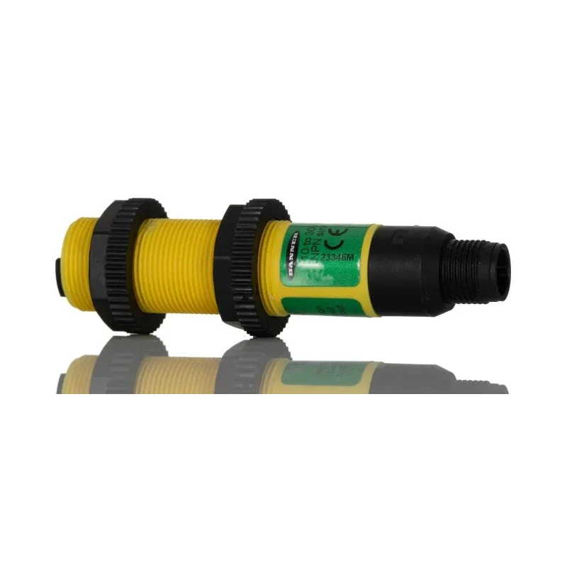 Banner Diffuse Photoelectric Sensor Barrel Sensor 100 mm NPN Output IP69K S18SN6FF100Q