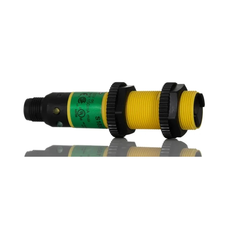 Banner Diffuse Photoelectric Sensor Barrel Sensor 100 mm NPN Output IP69K S18SN6FF100Q