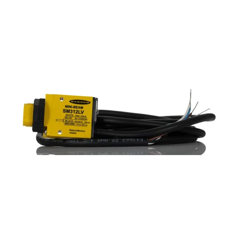 Banner Retroreflective Photoelectric Sensor Block, 5 m Detection Range, NPN/PNP Output, IP67, 