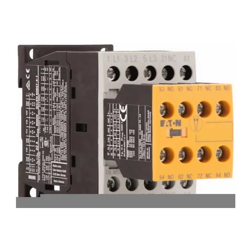 Eaton Safety 3-Pole Contactor 24V DC Coil 9 A 4 kW 3 NO 400V AC 191762 DILMS9-23(24VDC)