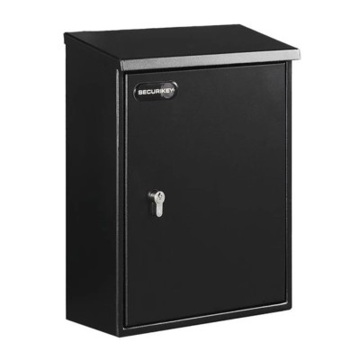 Securikey Galvanised Steel Mailbox with Euro Profile Cylinder Security Deadlock 375 mm x 300 mm x 120 mm BSPBHS375PHZCYL