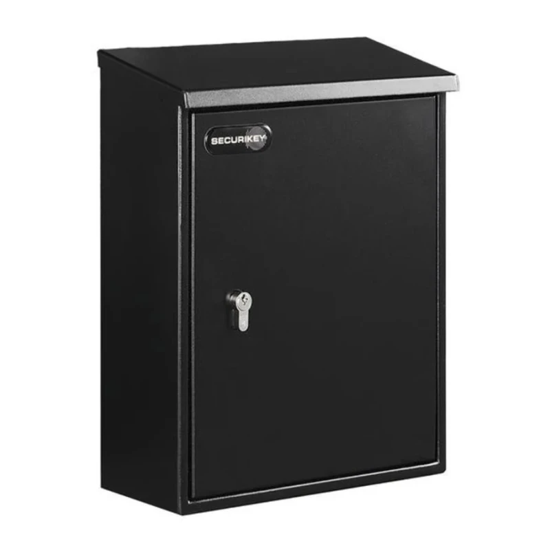 Securikey Galvanised Steel Mailbox with Euro Profile Cylinder Security Deadlock 375 mm x 300 mm x 120 mm BSPBHS375PHZCYL