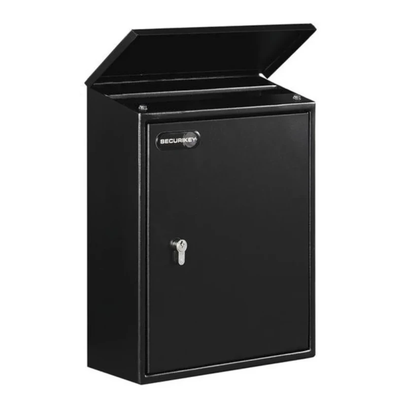 Securikey Galvanised Steel Mailbox with Euro Profile Cylinder Security Deadlock 375 mm x 300 mm x 120 mm BSPBHS375PHZCYL