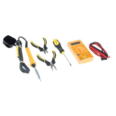 Antex Electronics 25W Electric Soldering Iron Kit with Mini Pliers, Digital Multimeter, Hex Allen Keys KC8JSZA