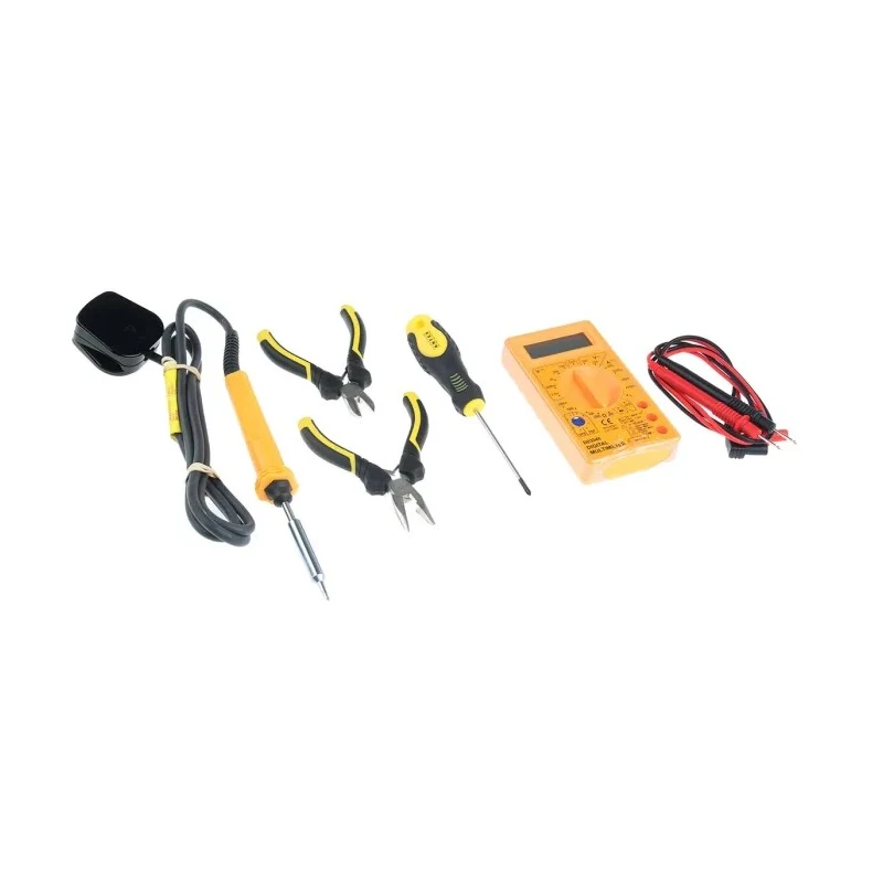 Antex Electronics 25W Electric Soldering Iron Kit with Mini Pliers, Digital Multimeter, Hex Allen Keys KC8JSZA