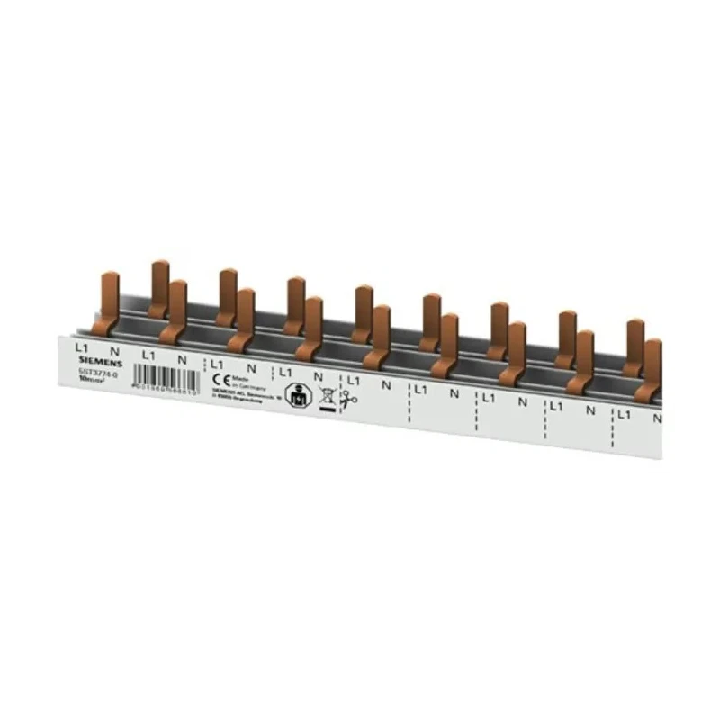 Siemens Copper SENTRON 1 Phase Busbar, 230 V, 63 A Current Rating, 17.6 mm Pitch 5ST3774-0