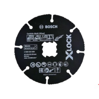 Bosch X Lock Carbide Abrasive Cutting Disc 115 mm Diameter Very Fine Grade 1 Grit 2608901192
