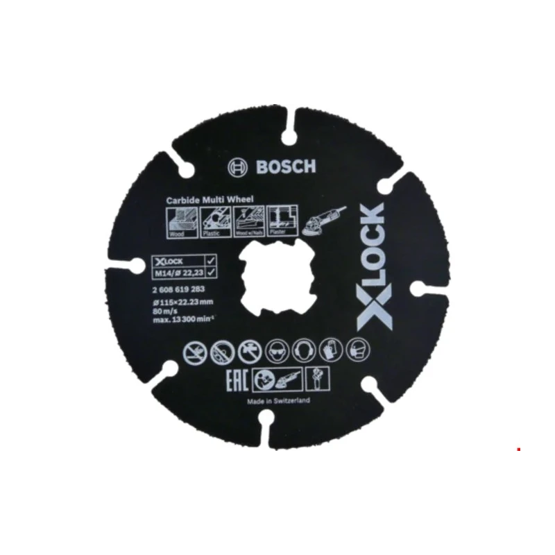 Bosch X Lock Carbide Abrasive Cutting Disc 115 mm Diameter Very Fine Grade 1 Grit 2608901192