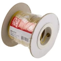 RS PRO Yellow 0.26 mm² Hook Up Wire, 23 AWG, 3/0.07 mm Stranded Copper Conductor, 100 m Length, Polyvinyl Chloride 860-6710