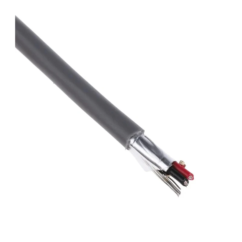 RS PRO Data Cable 1 Pairs 2 Cores 0.35 mm² 100 m Grey Sheath Polyvinyl Chloride 860-6704
