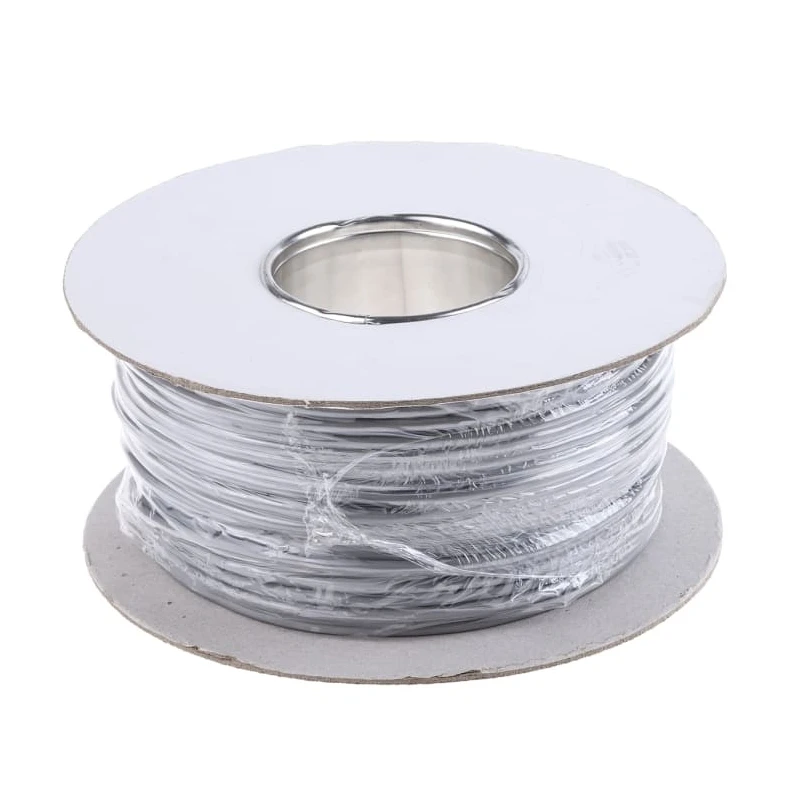 RS PRO Data Cable 1 Pairs 2 Cores 0.35 mm² 100 m Grey Sheath Polyvinyl Chloride 860-6704