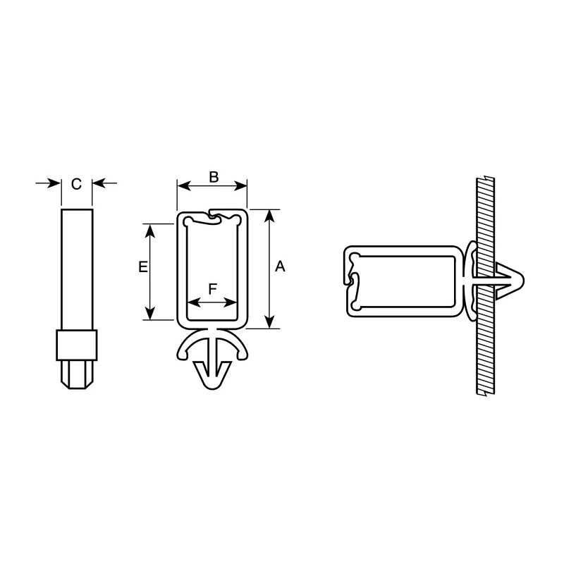 HellermannTyton Natural Polyamide 66 Cable Clip Push-in Fixing 10.5 mm Max. Bundle Diameter 15 mm 151-75109 WPC10-PA66-NA