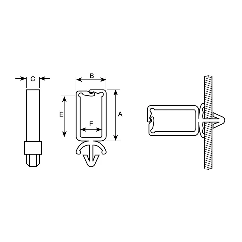 HellermannTyton Natural Polyamide 66 Cable Clip Push-in Fixing 10.5 mm Max. Bundle Diameter 15 mm 151-75109 WPC10-PA66-NA