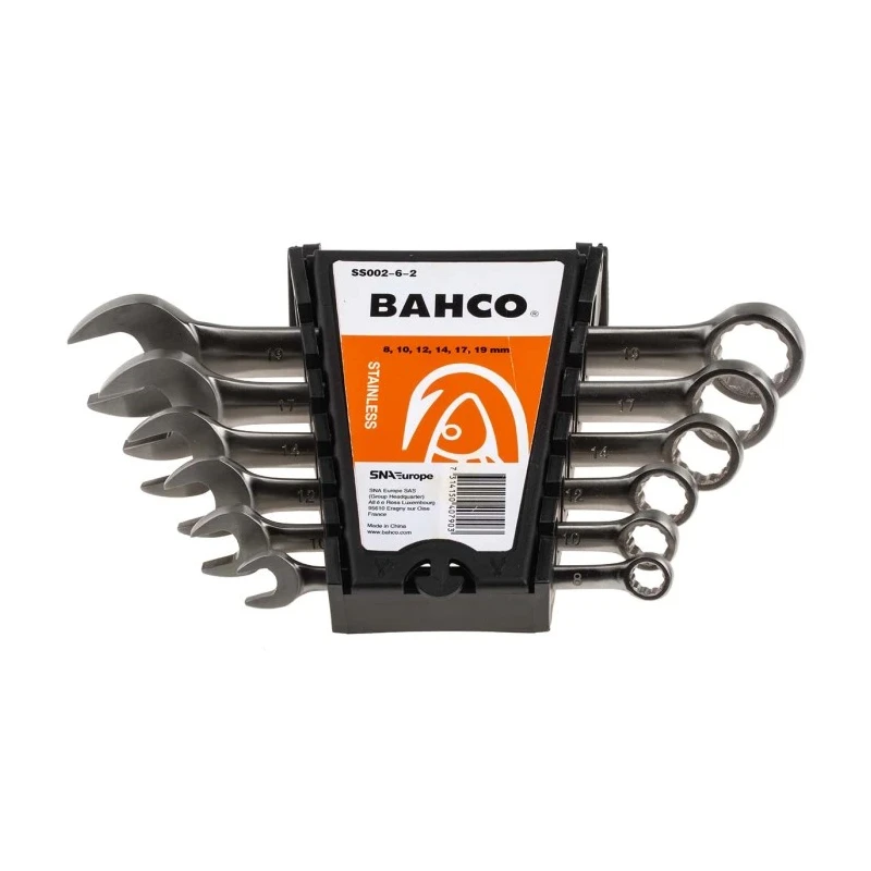 Bahco 6-Piece Stainless Steel Combination Spanner Set 8 to 19 mm SS002-6-2