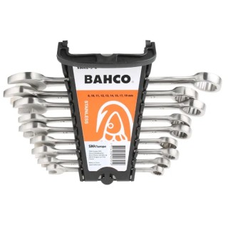 Bahco 9-Piece Stainless Steel Combination Spanner Set, Sizes 8 to 19 mm SS002-9-2