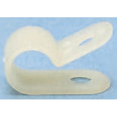HellermannTyton Polyamide Natural P-Clip with 31.5 mm Closed Inside Diameter, 12 mm Width, 5.2 mm 211-60179 H17P-PA66-NA