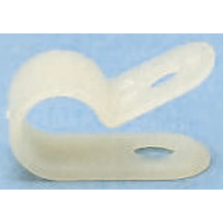 HellermannTyton Natural Polyamide P-Clip 35 mm Closed Inside Diameter, 12 mm Width, 5.2 mm Mounting 211-60189 H18P-PA66-NA