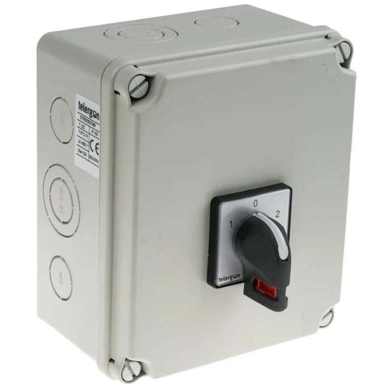 RS PRO 2-Pole Panel Isolator Switch, IP65, 32A, 37 kW, Panel Mount, Screw Terminal IP65