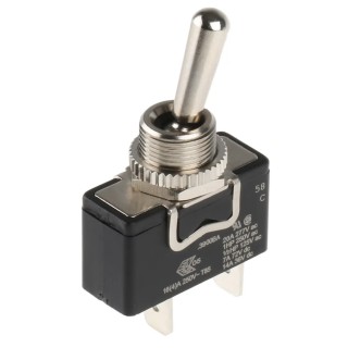 Arcolectric (Bulgin) Ltd Toggle Switch, Panel Mount, On-Off, SPST, Tab Terminal, 16A Contact Current, 250V AC C3900BAAAA