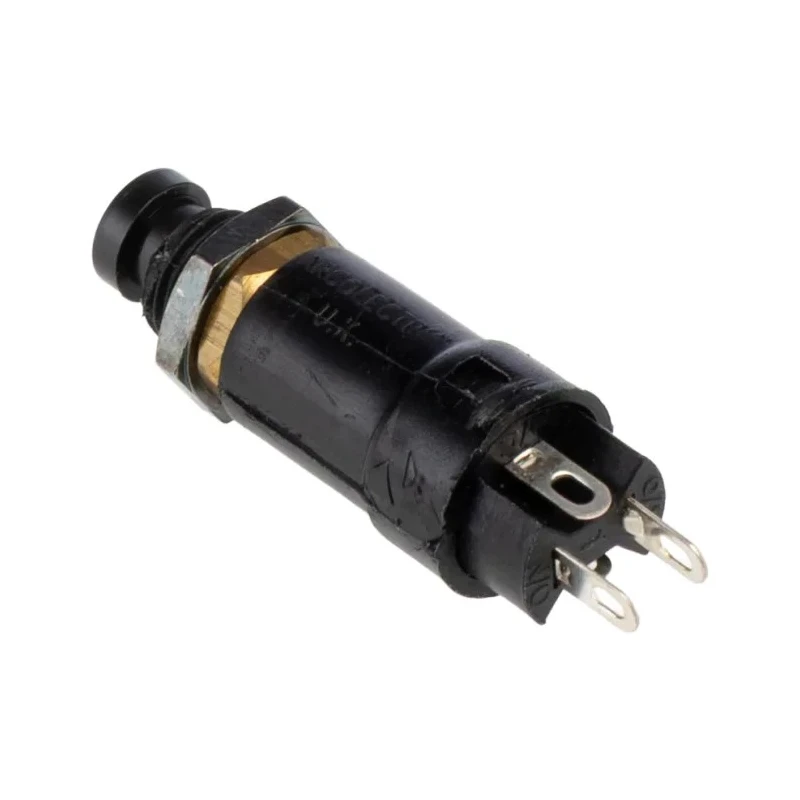 Arcolectric (Bulgin) Ltd 0919 Series Miniature Momentary Push Button Switch Panel Mount 7.1 mm Cutout SPST IP66 T0919SOAAF