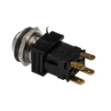 Arcolectric (Bulgin) Ltd 8300 Series Push Button Switch Latching Panel Mount 12.9 mm Cutout DPDT IP66 250 V AC 16A H8350RPAAA
