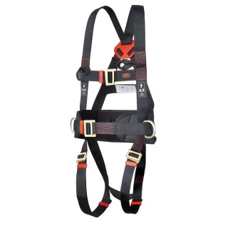 JSP Safety Harness, Universal Size, 136 kg Weight Capacity, Steel Material, Pass Through Buckle, FAR0303