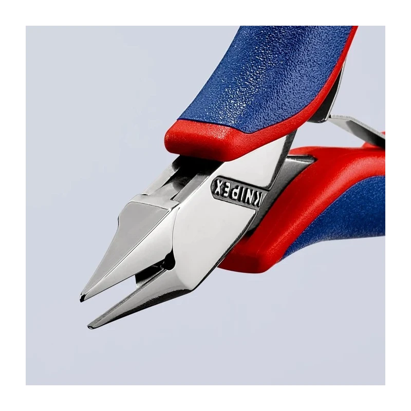 Knipex Side Cutter Diagonal Cutter with Bevel, Ball Bearing Chrome Steel Jaw, Multi-Component Grip, 115mm 77 72 115 SB